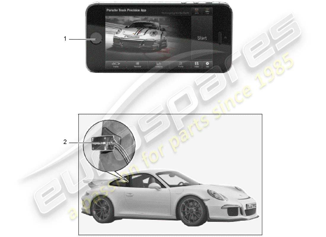 a part diagram from the porsche tequipment 98x/99x (2019) parts catalogue