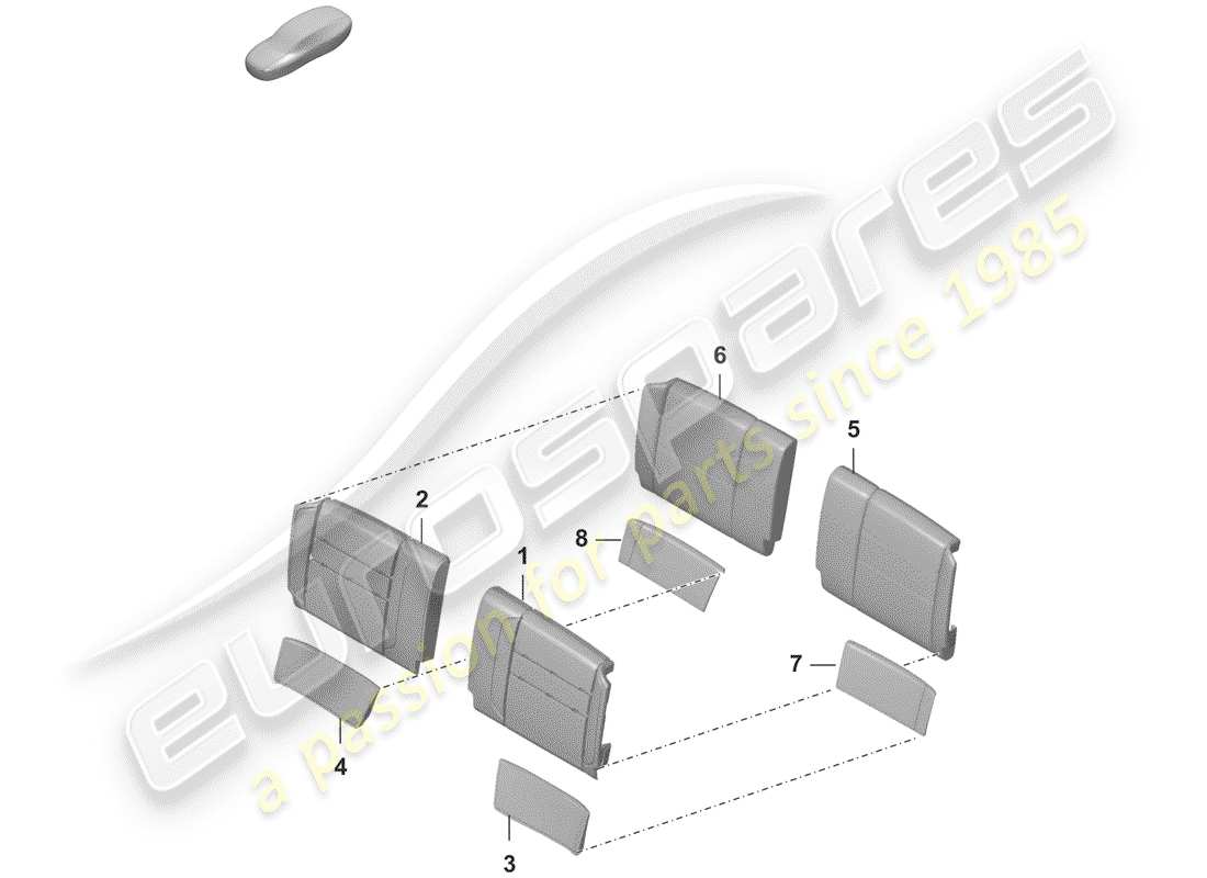 a part diagram from the porsche 992-1 parts catalogue