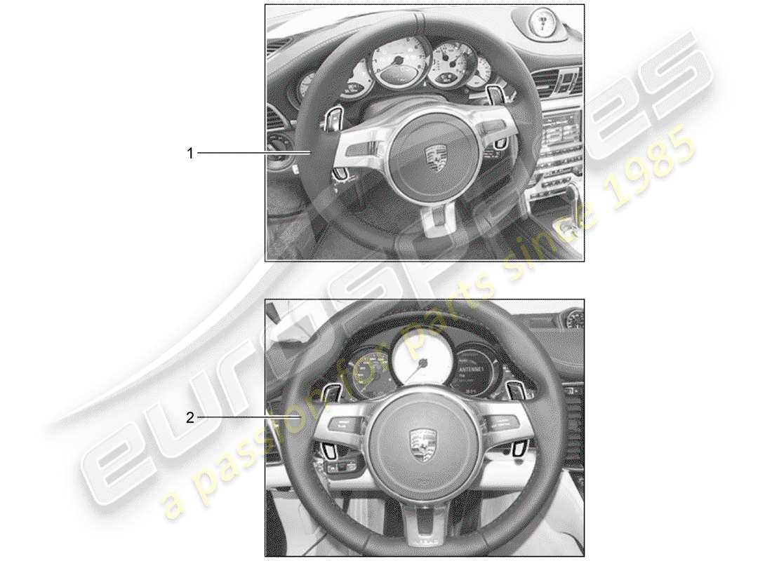 porsche tequipment catalogue (1987) steering wheel part diagram