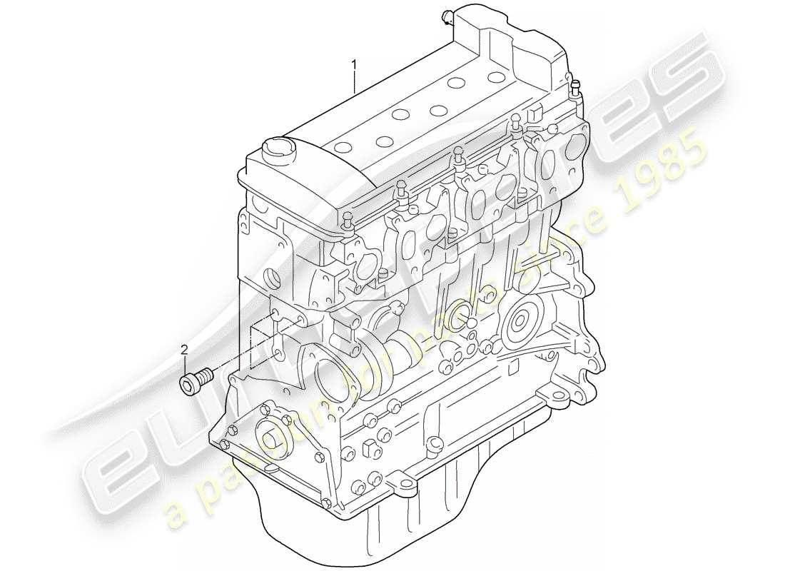 porsche replacement catalogue (1997) long block part diagram