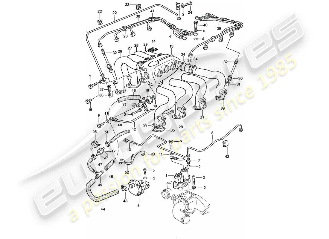 porsche 928 (1985) k-jetronic - 3 - d - mj 1983>> - mj 1983 part diagram