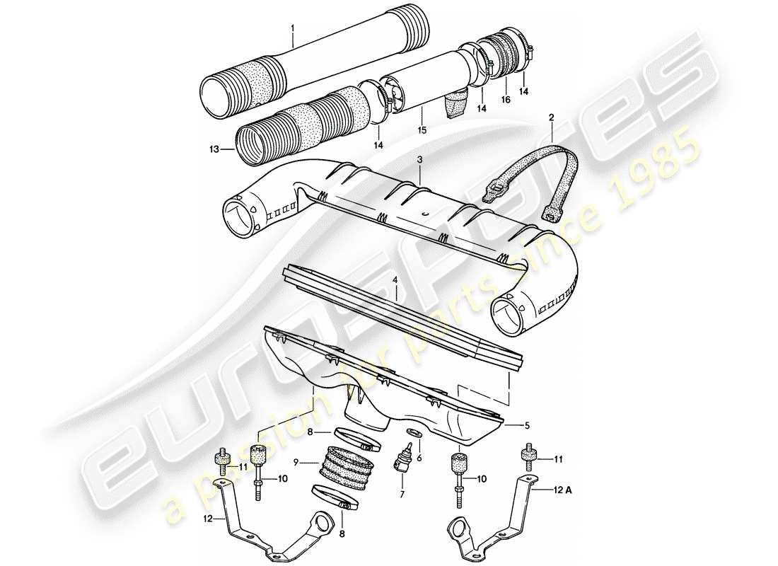 porsche 928 (1984) air cleaner - lh-jetronic - d - mj 1984>> part diagram