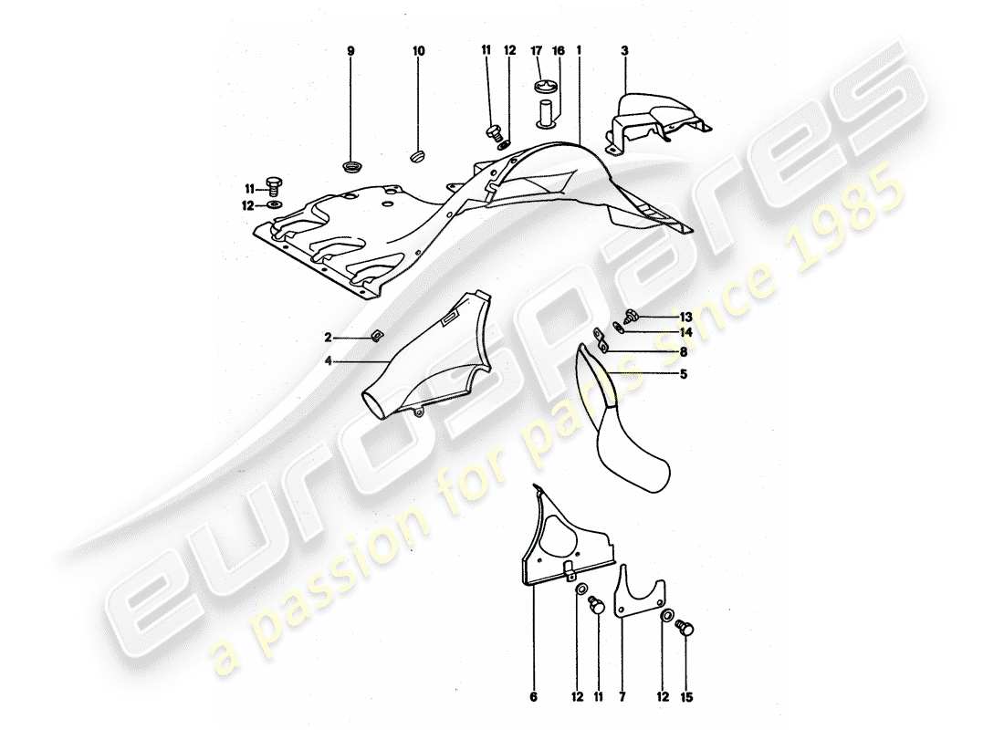 porsche 911 turbo (1977) air duct part diagram