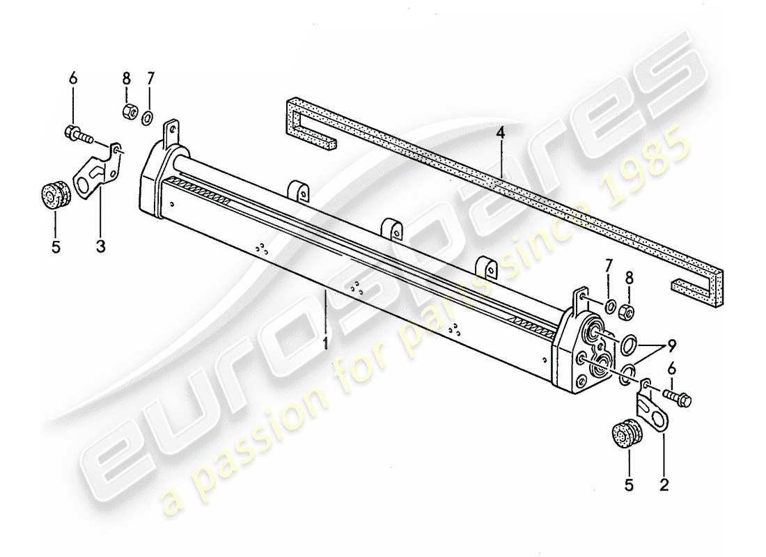 porsche 928 (1989) engine oil cooling - d - mj 1990>> part diagram