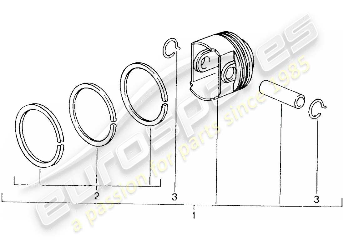 porsche boxster 986 (2004) piston part diagram