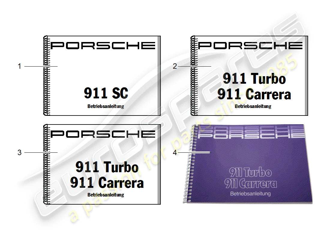 porsche after sales lit. (1971) customer literature part diagram