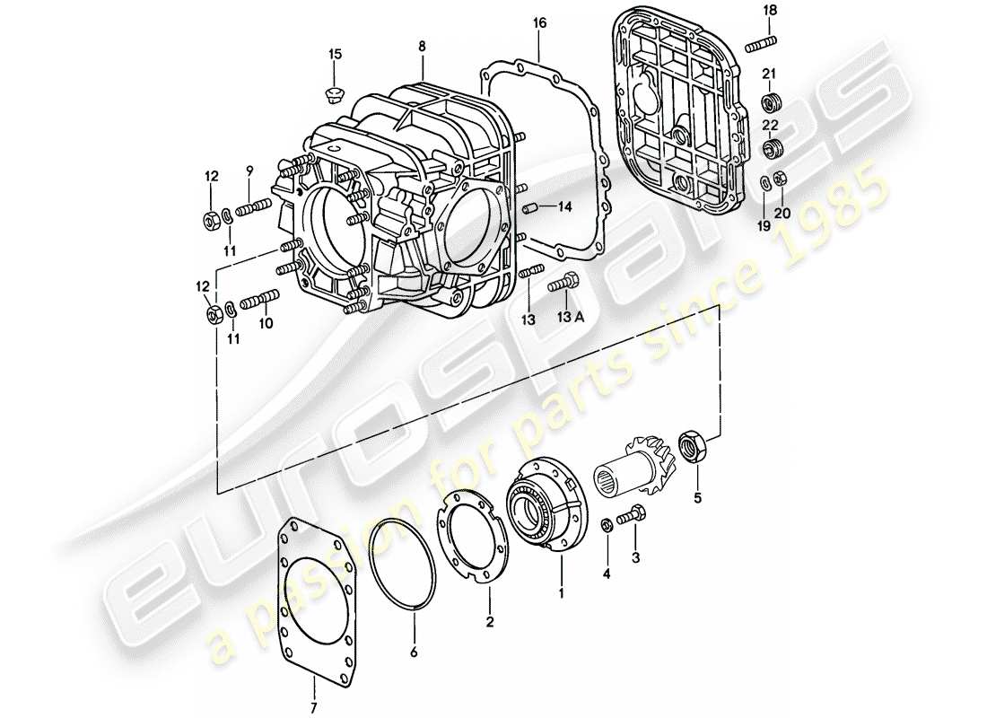 porsche 928 (1981) differential - 1 - automatic transmission part diagram