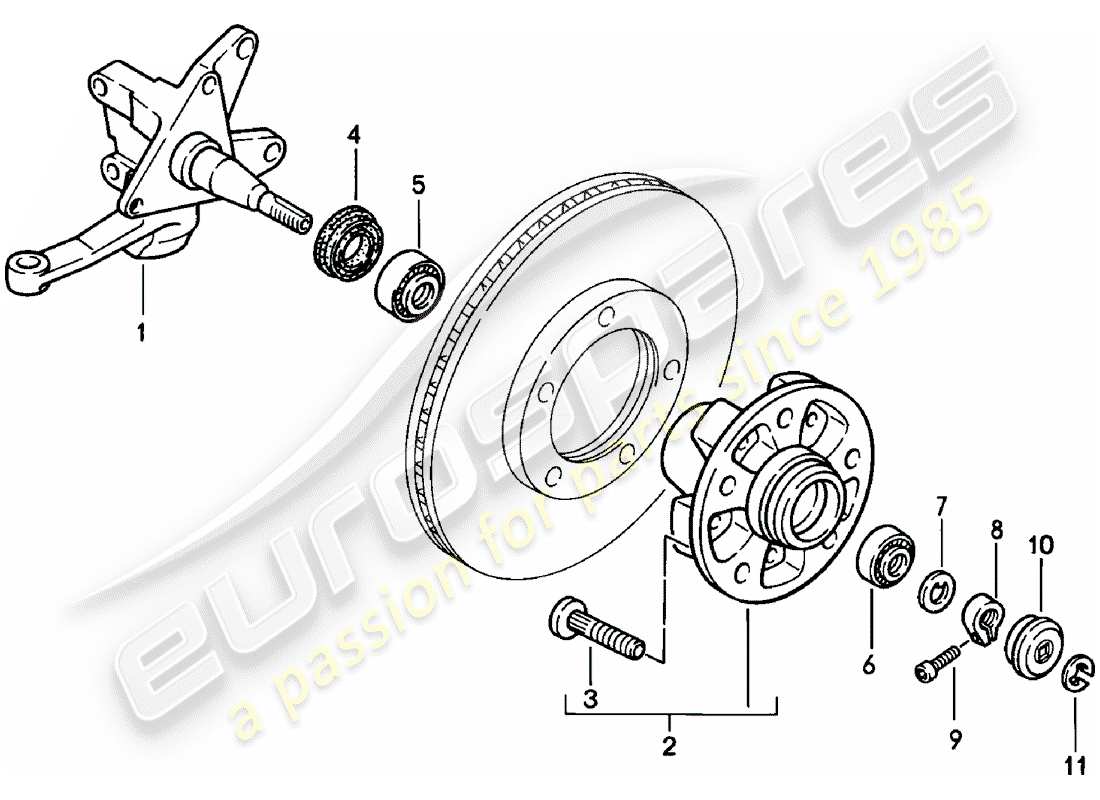 porsche 924 (1982) steering knuckle - - lubricants part diagram