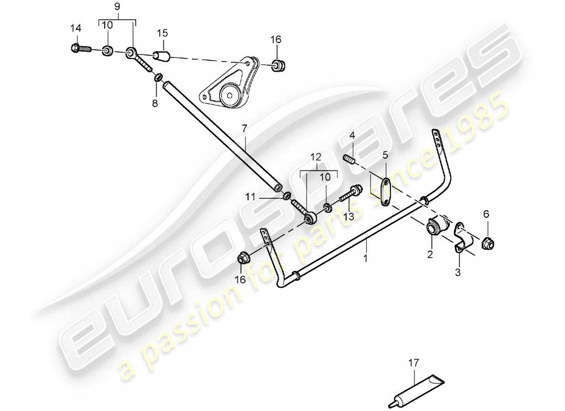 porsche carrera gt (2004) stabilizer part diagram