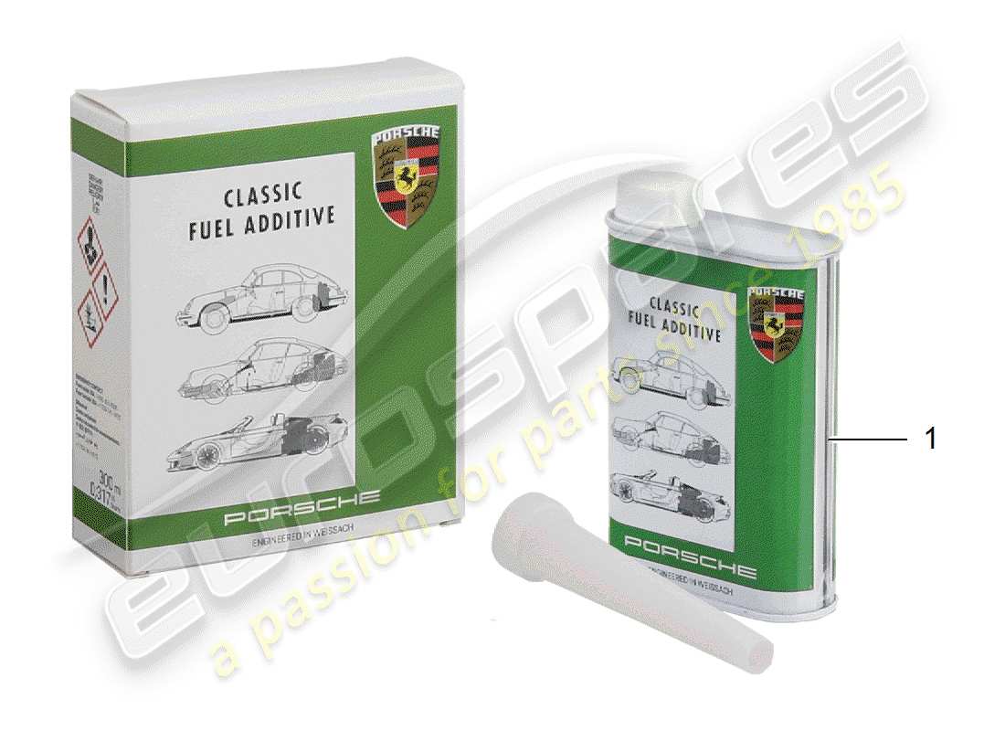 porsche classic accessories (1976) porsche classic - additive - for fuel part diagram