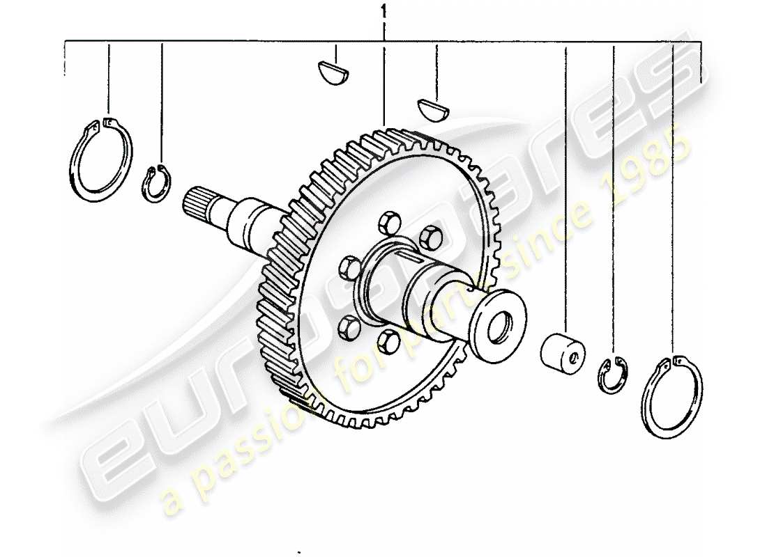 porsche replacement catalogue (2000) intermediate shaft part diagram