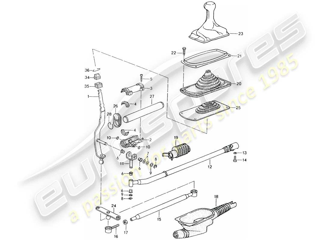 porsche 964 (1993) transmission control part diagram