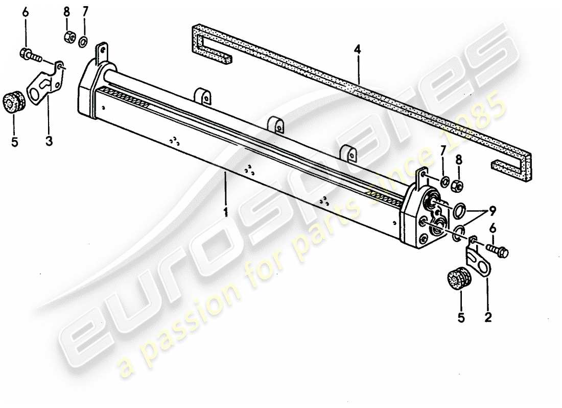 porsche 928 (1992) engine oil cooling part diagram