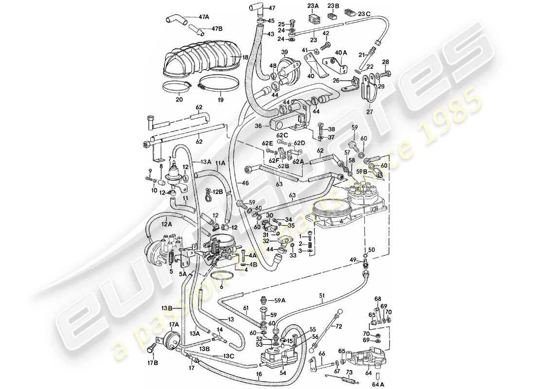 porsche 911 (1982) k-jetronic part diagram