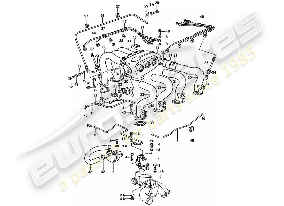 porsche 928 (1978) k-jetronic - 3 part diagram