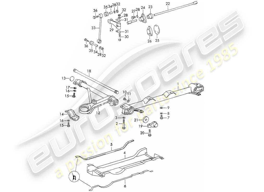 porsche 911/912 (1967) front axle - stabilizer - d - mj 1969>> - mj 1969 part diagram