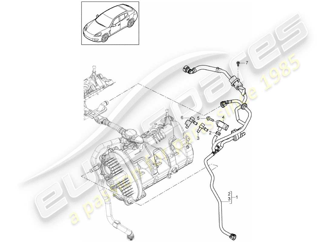 porsche panamera 970 (2015) tank ventilation part diagram