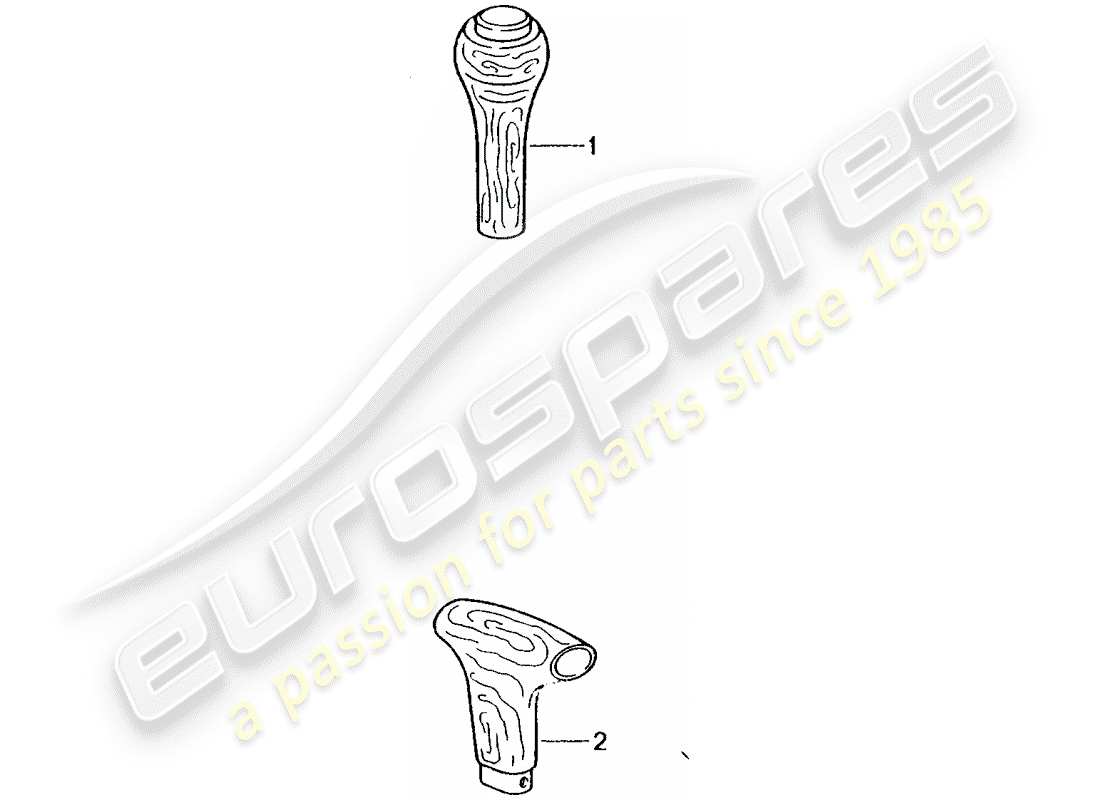 porsche tequipment catalogue (1990) selector lever part diagram