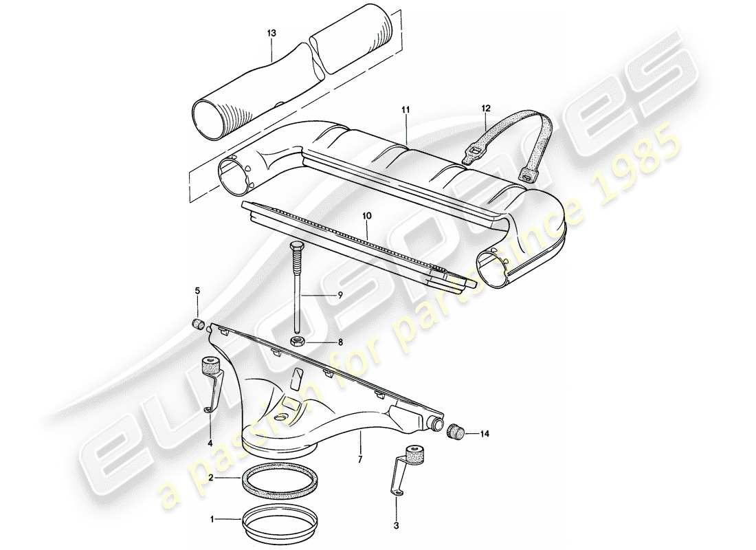 porsche 928 (1979) air cleaner part diagram