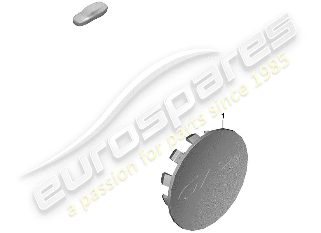 porsche boxster spyder (2020) wheel cap part diagram