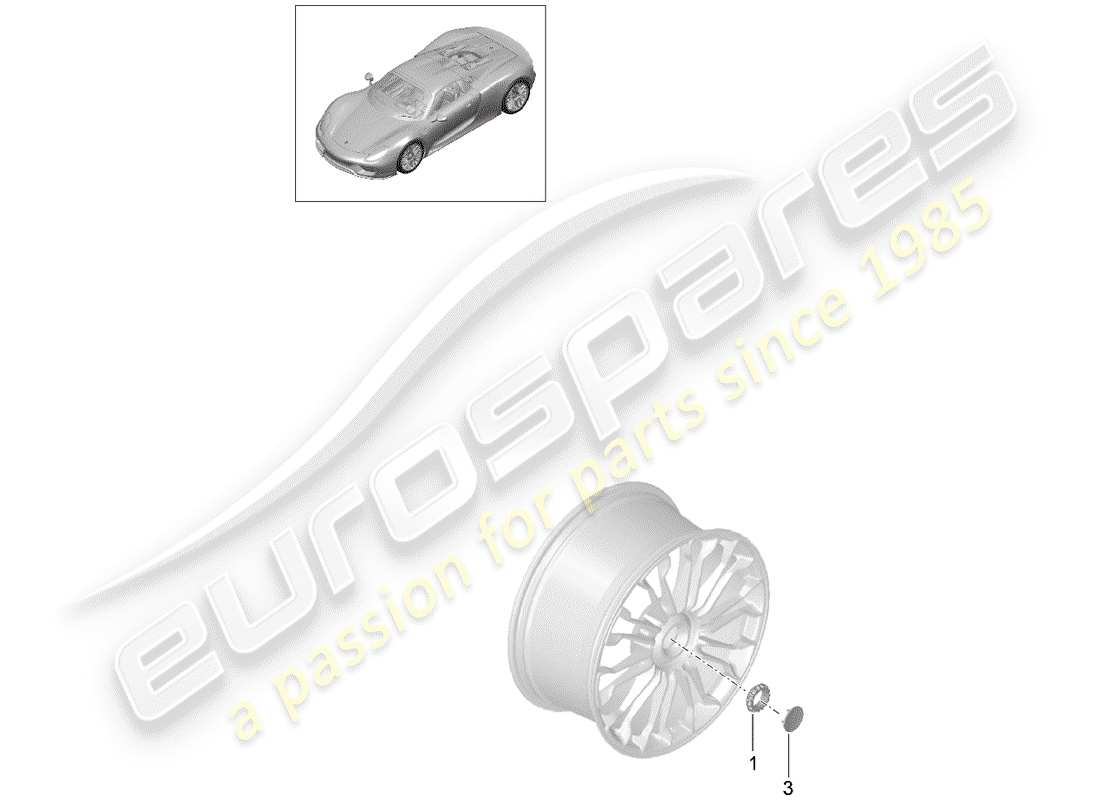 porsche 918 spyder (2015) central locking part diagram