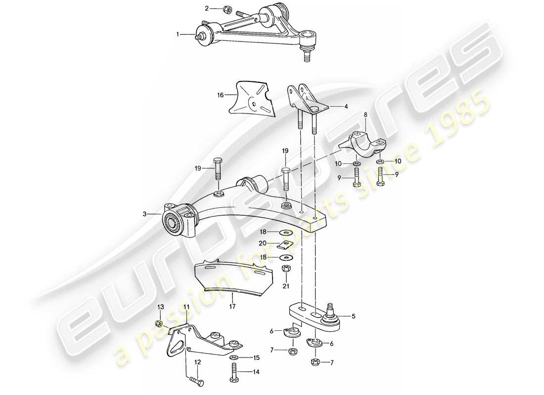 porsche 928 (1989) track control arm part diagram