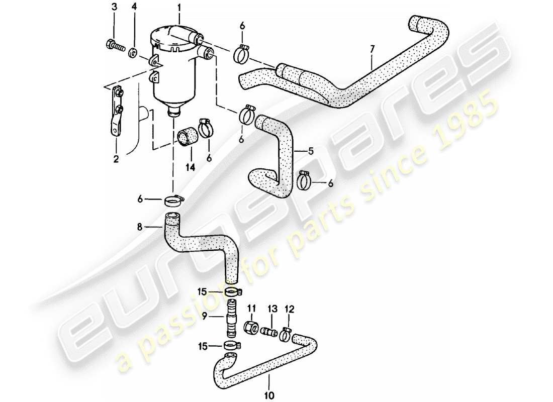 porsche 911 (1983) oil separator - - d - mj 1981>> part diagram