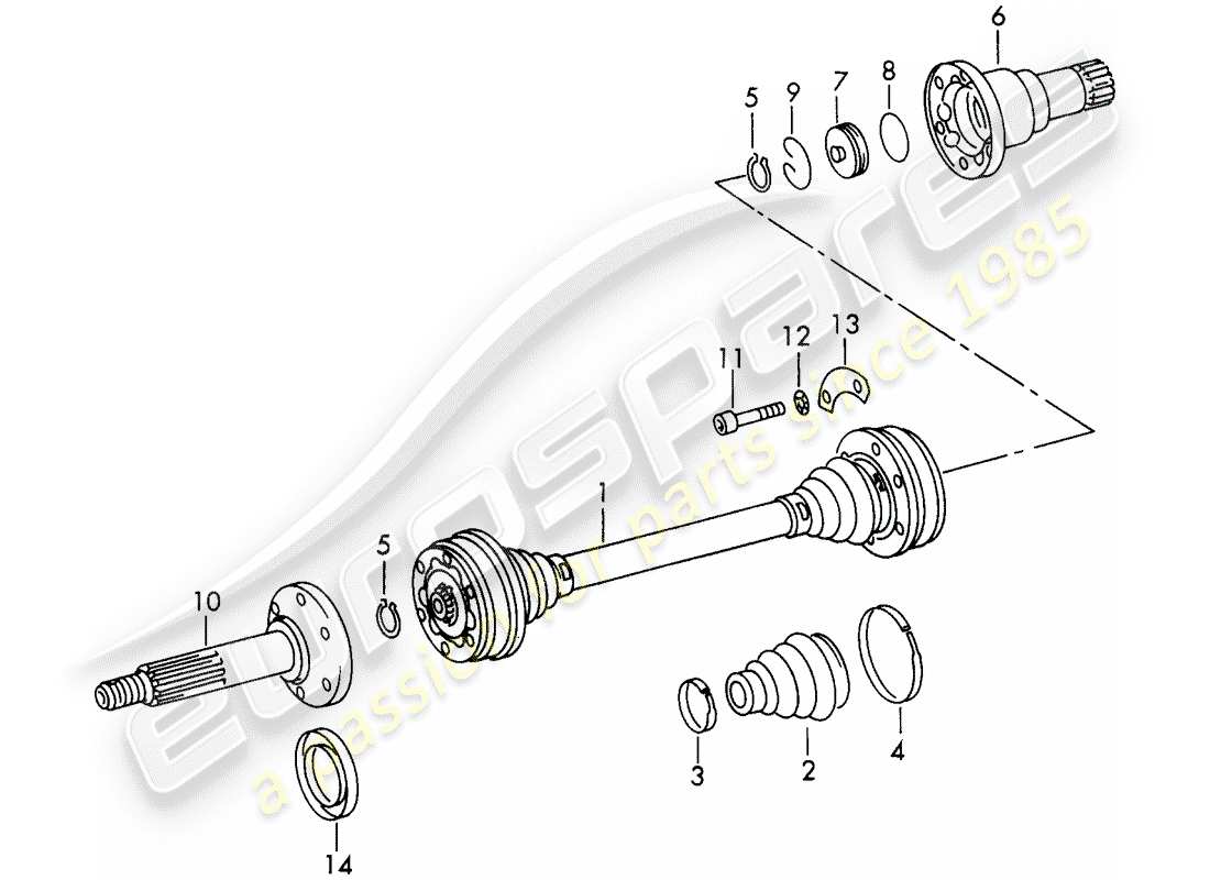 porsche 911/912 (1965) drive shaft - - loebro - - d >> - mj 1968 part diagram