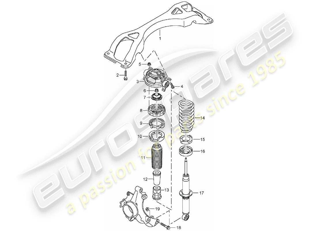 porsche cayenne (2006) suspension part diagram