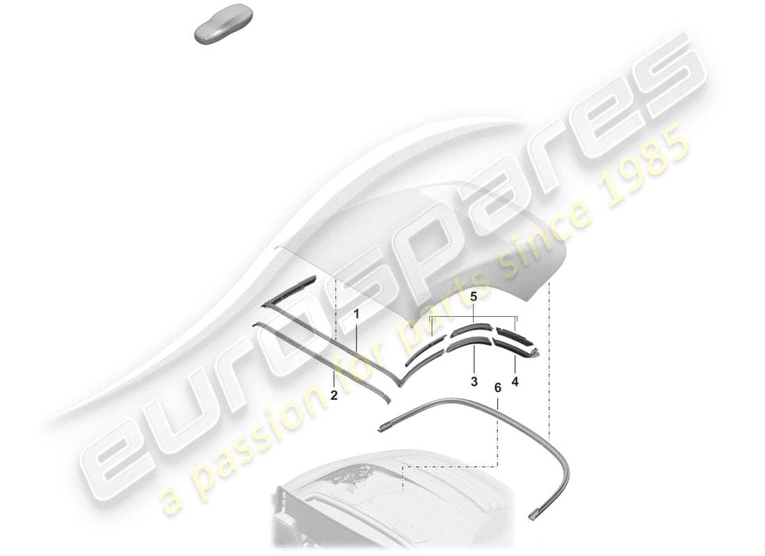 porsche 2019 gaskets part diagram