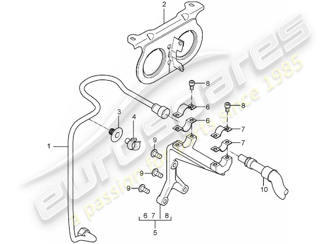 porsche carrera gt (2006) fuel system part diagram