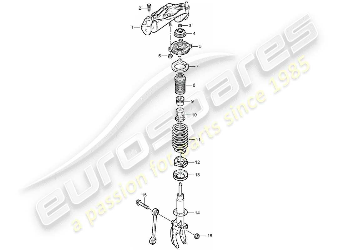 porsche cayenne (2003) suspension part diagram