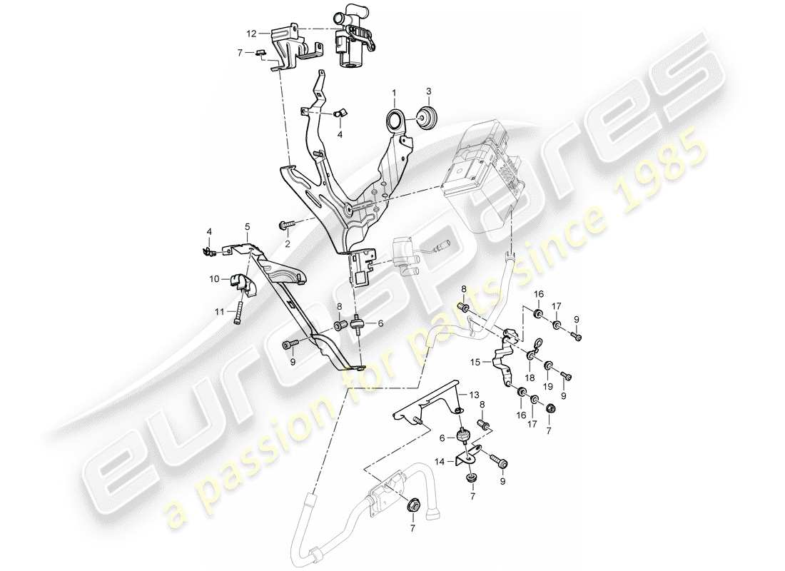 porsche cayenne (2006) bracket part diagram