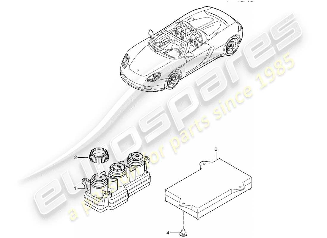 porsche carrera gt (2005) operating unit - heater - air conditioner part diagram