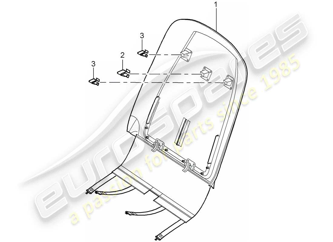 porsche cayenne (2006) cover part diagram