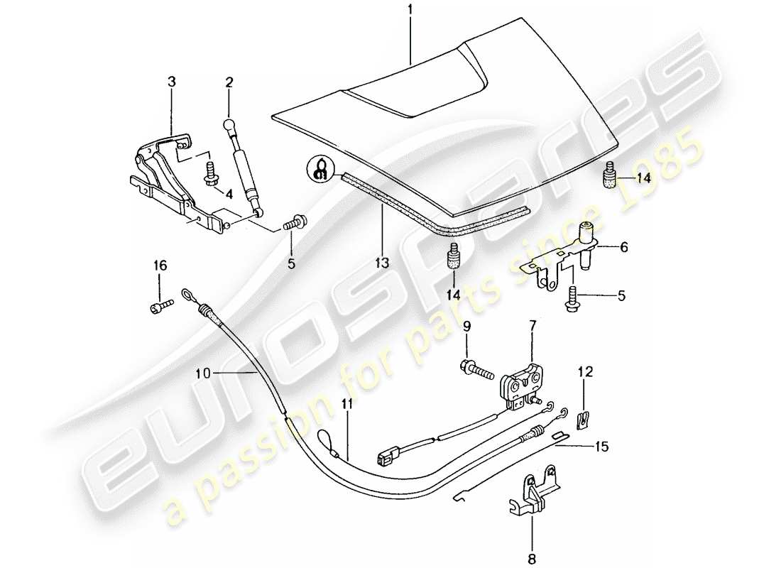 porsche boxster 986 (2000) cover part diagram