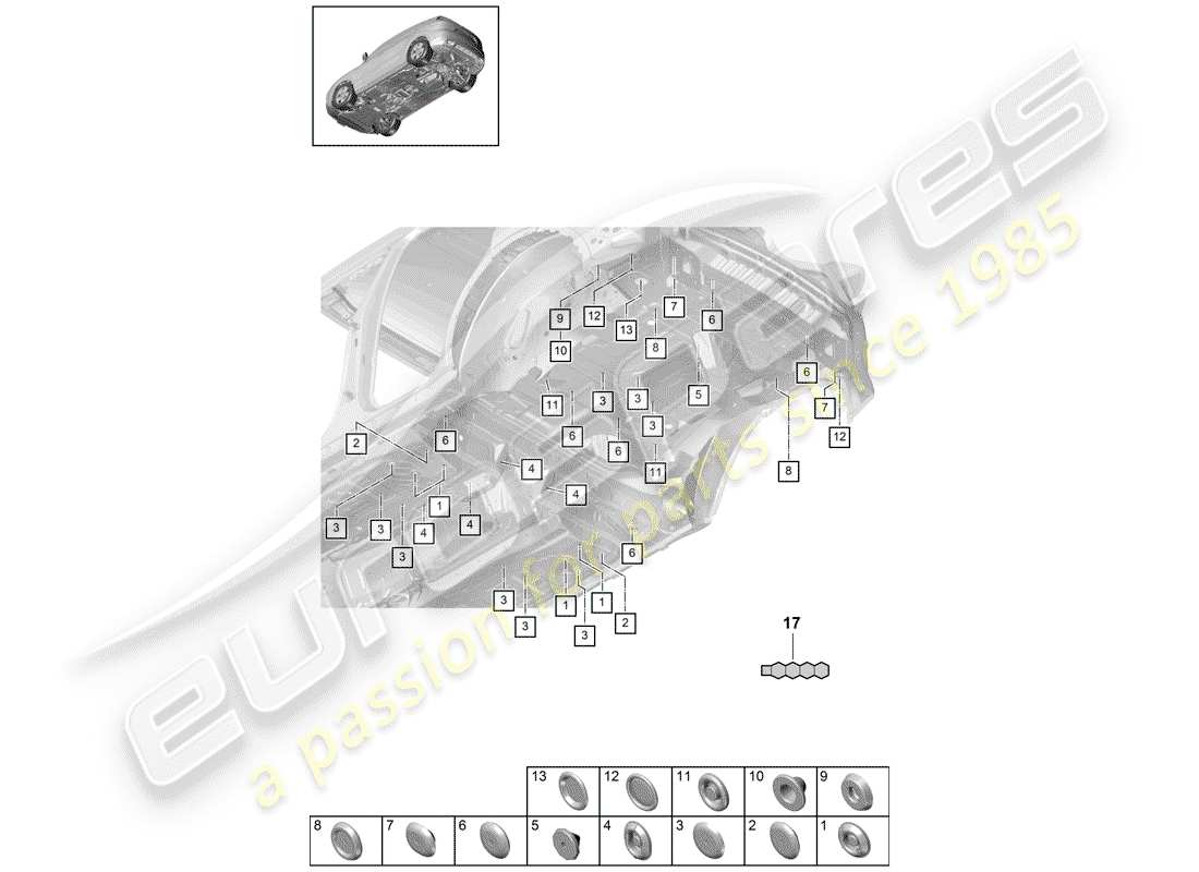 porsche cayenne e3 (2020) plug part diagram