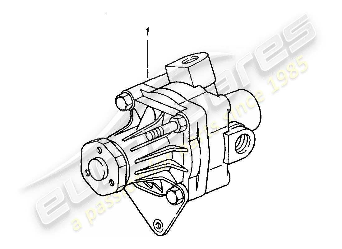 porsche replacement catalogue (1990) power-steering pump part diagram