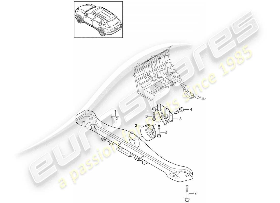 porsche cayenne e2 (2017) transfer box part diagram