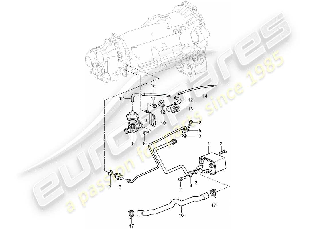 porsche 997 t/gt2 (2008) tiptronic part diagram