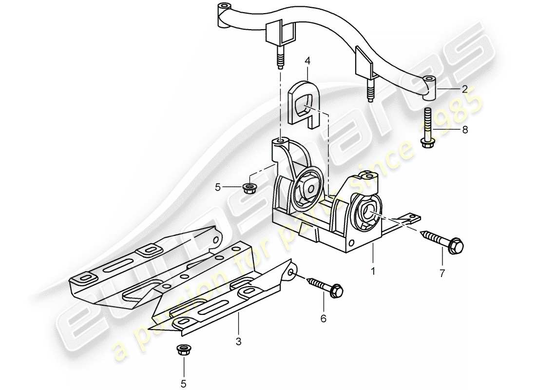 porsche 997 t/gt2 (2008) transmission suspension part diagram