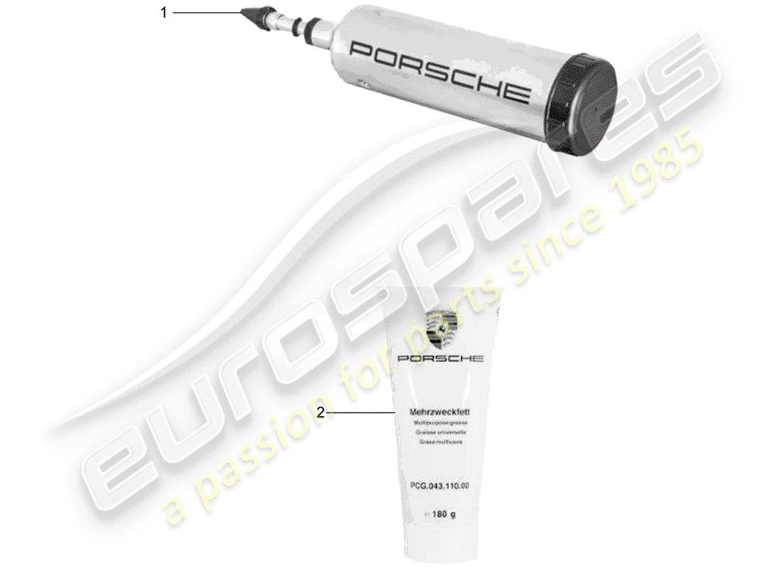 porsche classic accessories (2011) tool - lubricants part diagram