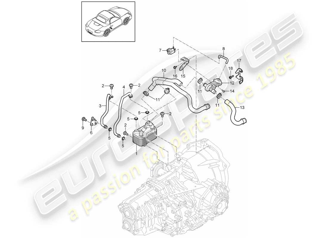 porsche boxster 987 (2009) - pdk - part diagram