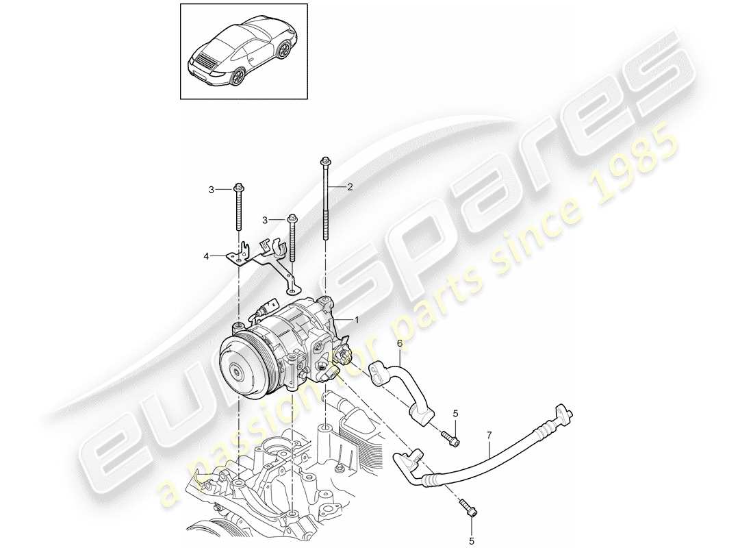 porsche 997 gen. 2 (2010) compressor part diagram