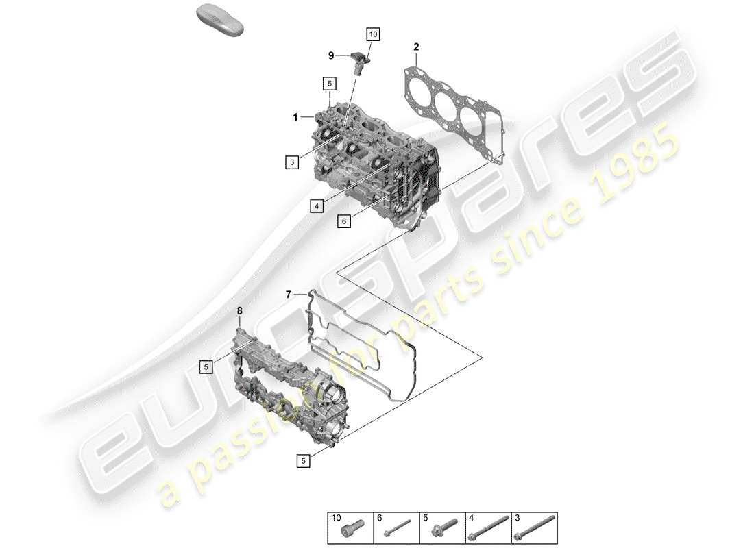 porsche boxster spyder (2020) cylinder head part diagram