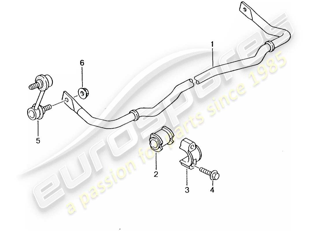 porsche 996 t/gt2 (2002) stabilizer part diagram