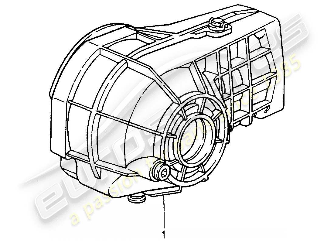 porsche replacement catalogue (1988) front axle differential part diagram