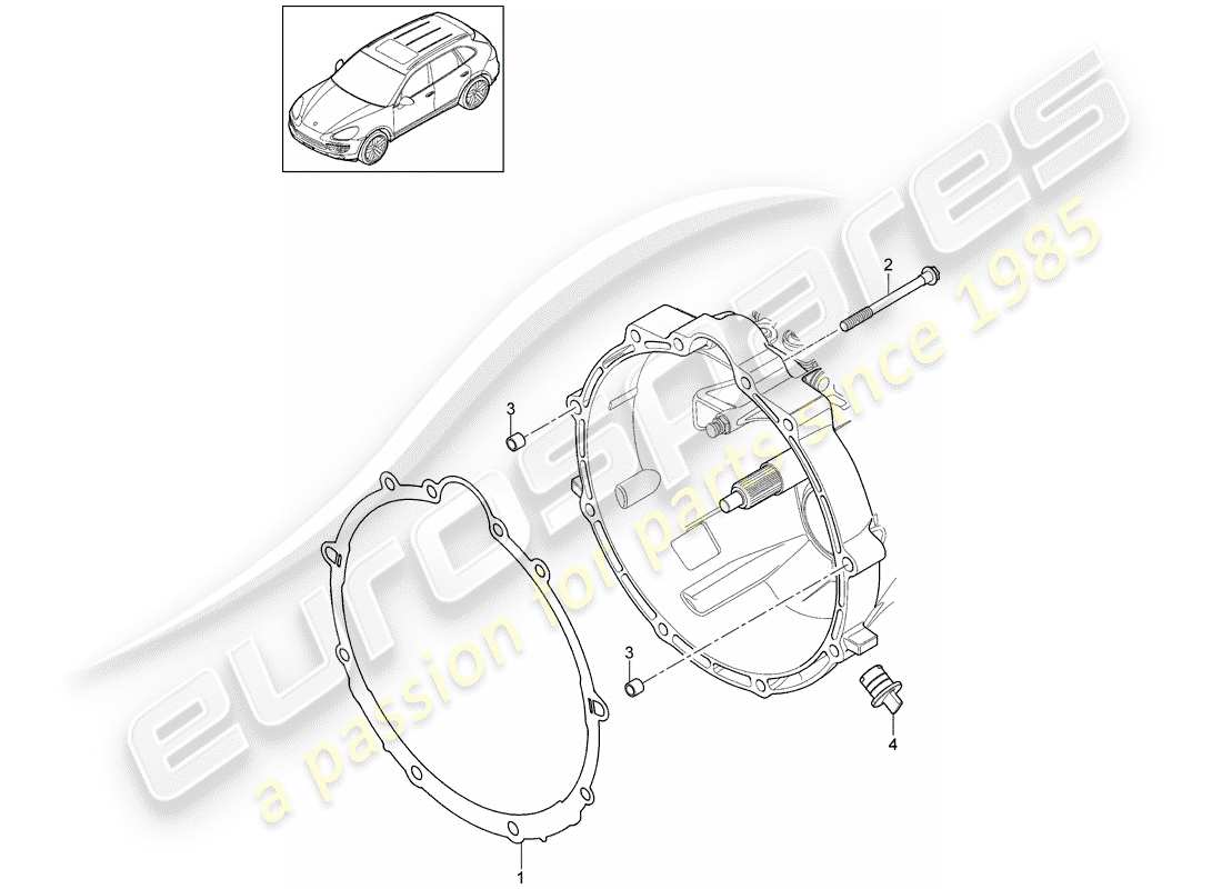 porsche cayenne e2 (2014) mounting parts for engine and part diagram