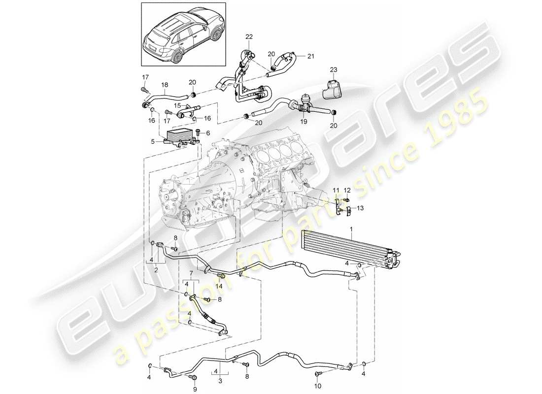 porsche cayenne e2 (2014) tiptronic part diagram