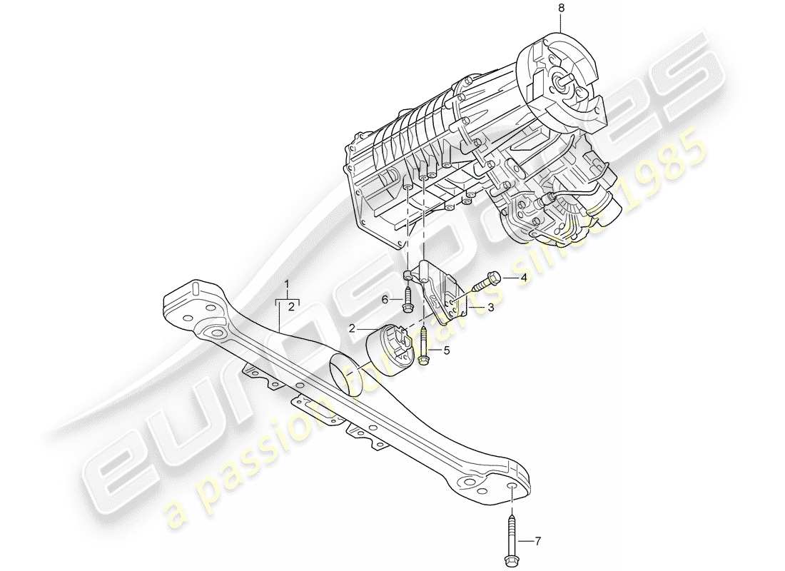 porsche cayenne (2004) transfer box part diagram